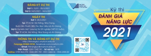 Đăng kí tham dự kì thi đánh giá năng lực năm 2021 cho học sinh khối 12