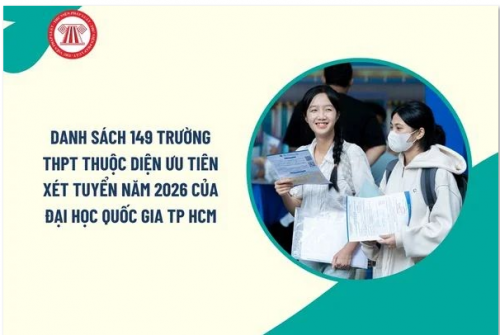 Điểm cộng đối với học sinh giỏi, tài năng từ 149 trường trung học phổ thông thuộc danh sách ưu tiên xét tuyển theo quy định ĐHQG-HCM năm 2026