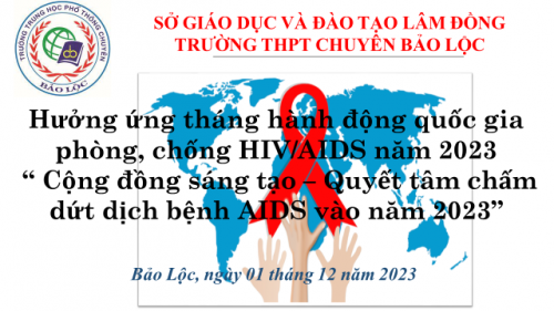 Hưởng ứng Ngày Thế giới phòng, chống AIDS và Tháng hành động quốc gia phòng, chống HIV/AIDS 01/12/2023