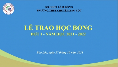 Trao học bổng năm học 2021 – 2022