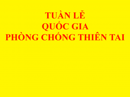 Tuần lễ Quốc gia phòng, chống thiên tai năm 2020